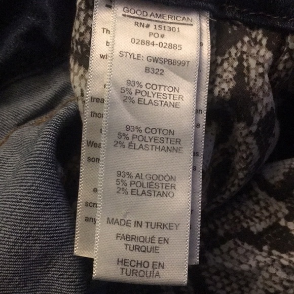 Good American Good Waist Distressed High Rise Jeans with Snake Pockets Size 8/29 - Picture 9 of 11